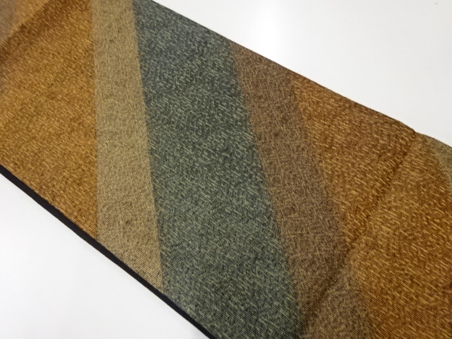 リサイクル　斜め縞模様織出し袋帯